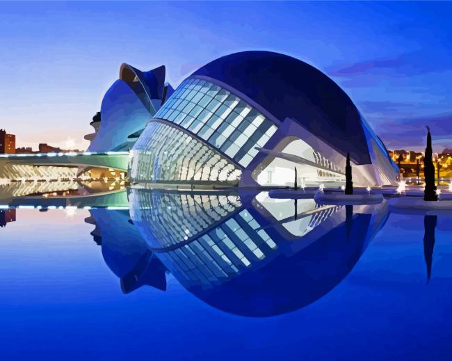 Hemisferic Teatre Valencia Spain paint by number