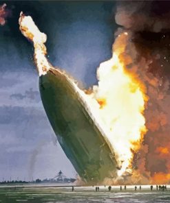 Hindenburg Crash Disaster paint by number