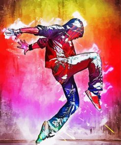 Hip Hop Dancer Art paint by numbers
