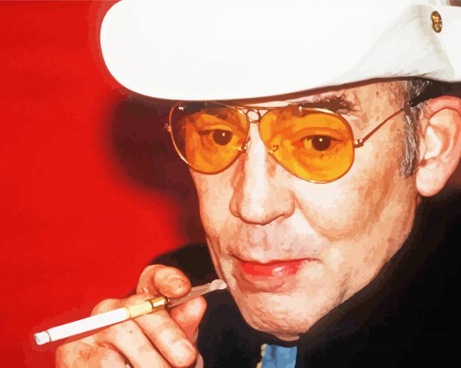 Hunter S Thompson paint by number