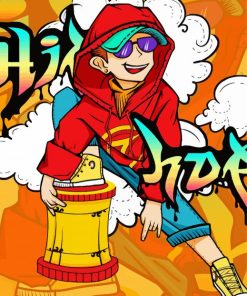 Illustration Hip Hop Dancer paint by numbers