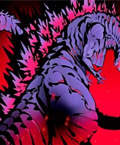 Illustration Shin Godzilla paint by numbers