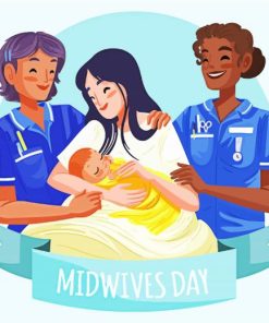 International Midwives Day Illustration paint by number