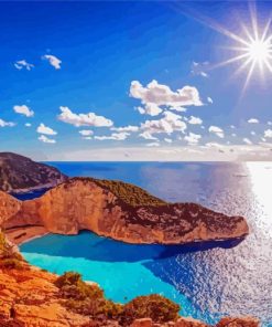 Ionian Island Zakynthos Beach paint by number