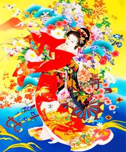 Japanese Kimono Art paint by number