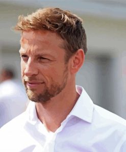 Jenson Button Driver paint by number