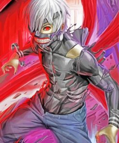 Ken Kaneki Anime Character paint by number