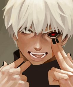 Ken Kaneki Tokyo Ghoul Character paint by number