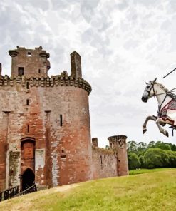 Knight And Castle paint by number