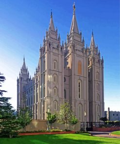 LDS Salt Lake Temple Utah paint by number