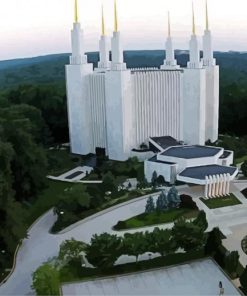 LDS Washington Dc Temple paint by number