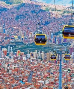 La Paz Bolivia Buildings paint by numbers