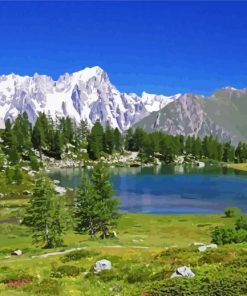 Lake In the Alps paint by numbers