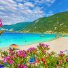 Lefkada Beach Greece paint by number