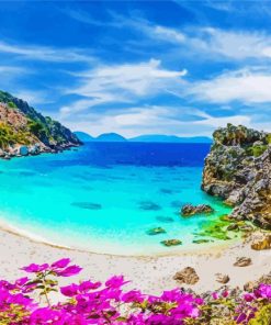 Lefkada Beach paint by number