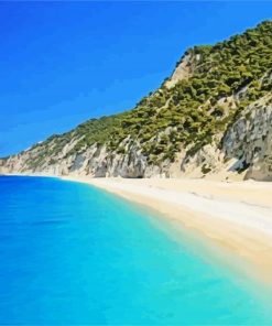 Lefkas Beach paint by numbers