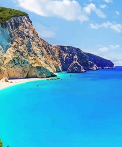 Lefkas Island Seascape paint by numbers