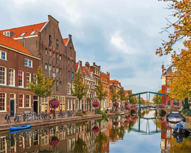 Leiden Buildings paint by numbers
