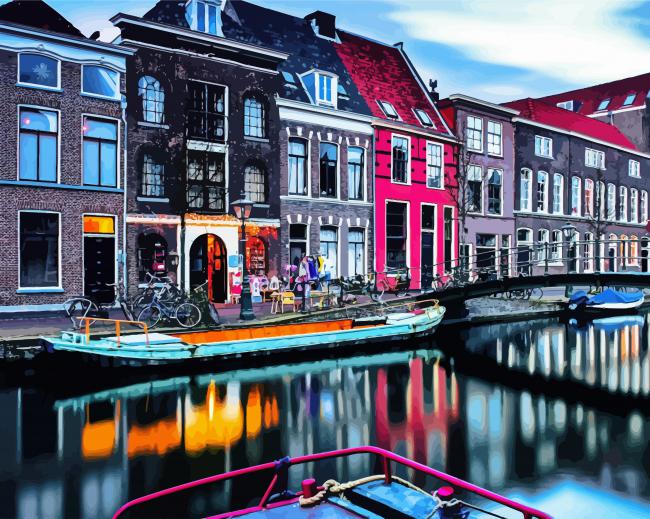 Leiden City Buildings paint by numbers