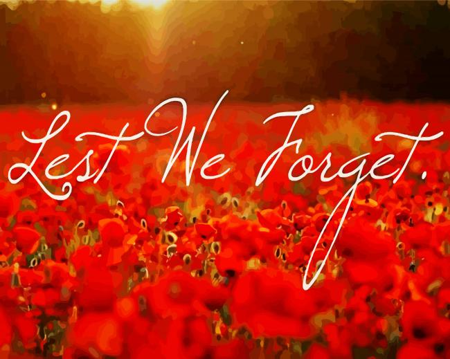 Lest We Forget paint by number