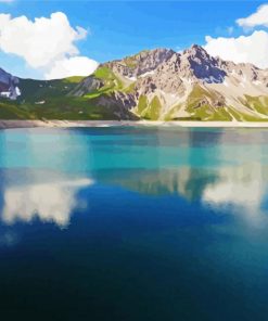 Lunersee Lake In Vorarlberg paint by number