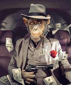 Mafia Gangster Monkey paint by numbers