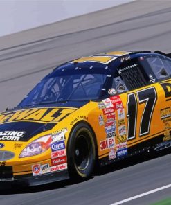 Matt Kenseth Yellow Race Car paint by number