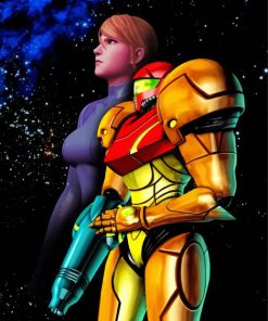 Metroid Samus paint by number