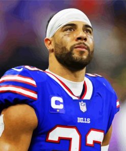 Micah Hyde Bills Buffalo paint by number