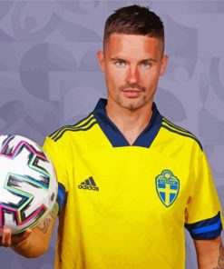 Mikael Lustig footballer paint by numbers