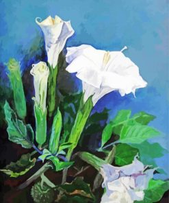 Moonflowers Art paint by number