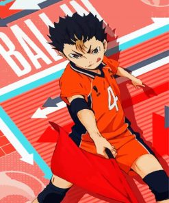 Nishinoya Volleyball Player paint by numbers