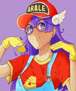 Norimaki Arale Dr Slump Anime Character paint by number