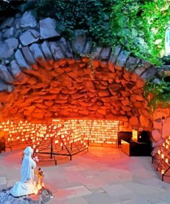 Notre Dame Grotto paint by numbers