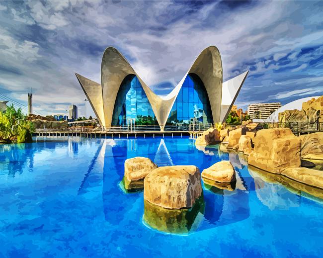 Oceanografic Valencia Spain paint by numbers