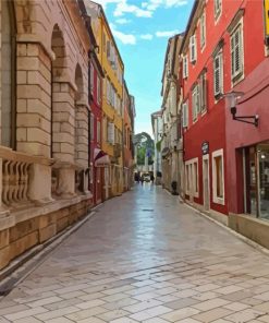 Old Street Zadar Croatia paint by number