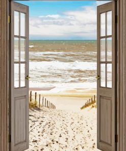 Open Door To The Beach paint by number