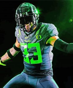 Oregon Ducks Player paint by number