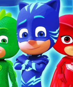 PJ Masks Superheroes paint by numbers