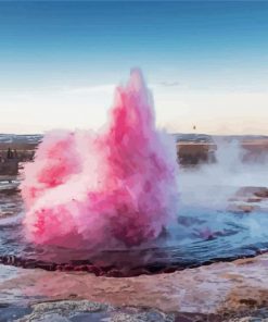 Pink Hot Springs paint by numbers