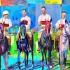 Polo Players And Horses Art paint by numbers