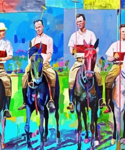 Polo Players And Horses Art paint by numbers