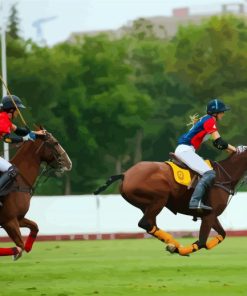 Polo Women Players And Horses paint by numbers