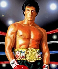 Rocky Balboa Illustration Art paint by numbers