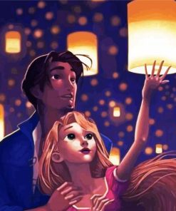 Romantic Animated Couple paint by number