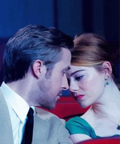 Ryan Goslin & Emma Stone La La Land paint by numbers