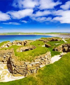 Scotland Orkney Skara Brae paint by numbers