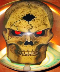 Skull Bowling Ball paint by number