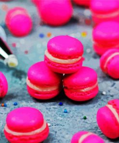 Small French Macarons paint by number