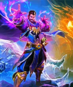 Smite Game Character paint by number